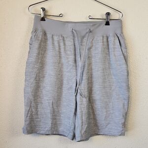 Lululemon T.H.E. Short Linerless 9"Heather Allover Sea Salt Light Cast Size M